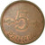 Moneda, Finlandia, 5 Pennia, 1963, BC+, Cobre, KM:45