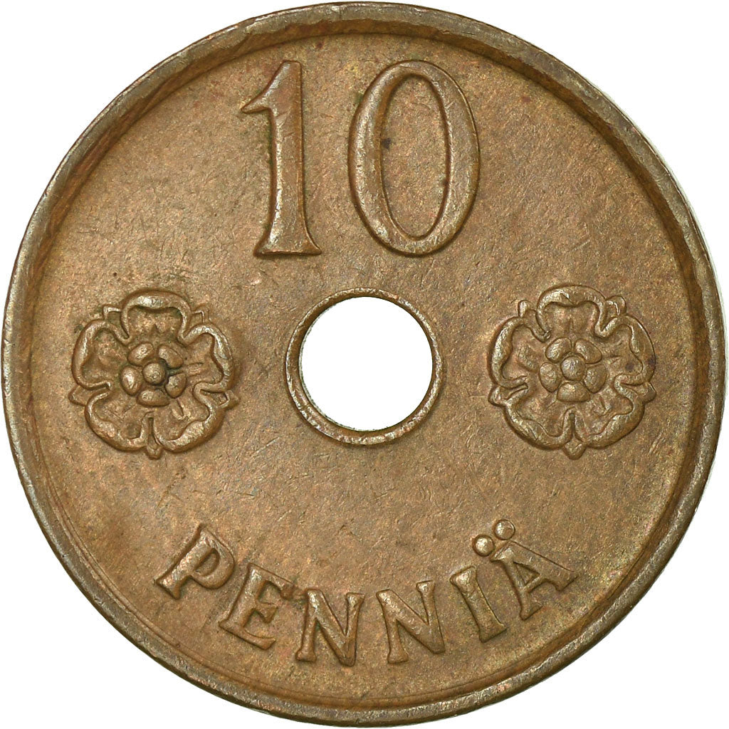 Coin, Finland, 10 Pennia, 1941, EF(40-45), Copper, KM:33.1