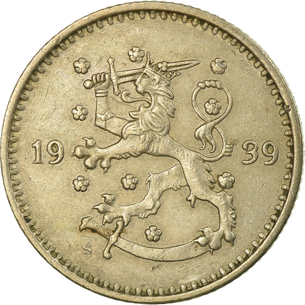 Coin, Finland, Markka, 1939, EF(40-45), Copper-nickel, KM:30