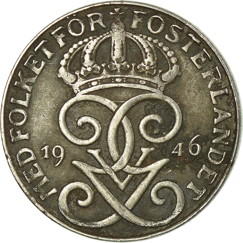 Moneta, Szwecja, Gustaf V, Ore, 1946, VF(30-35), Żelazo, KM:810