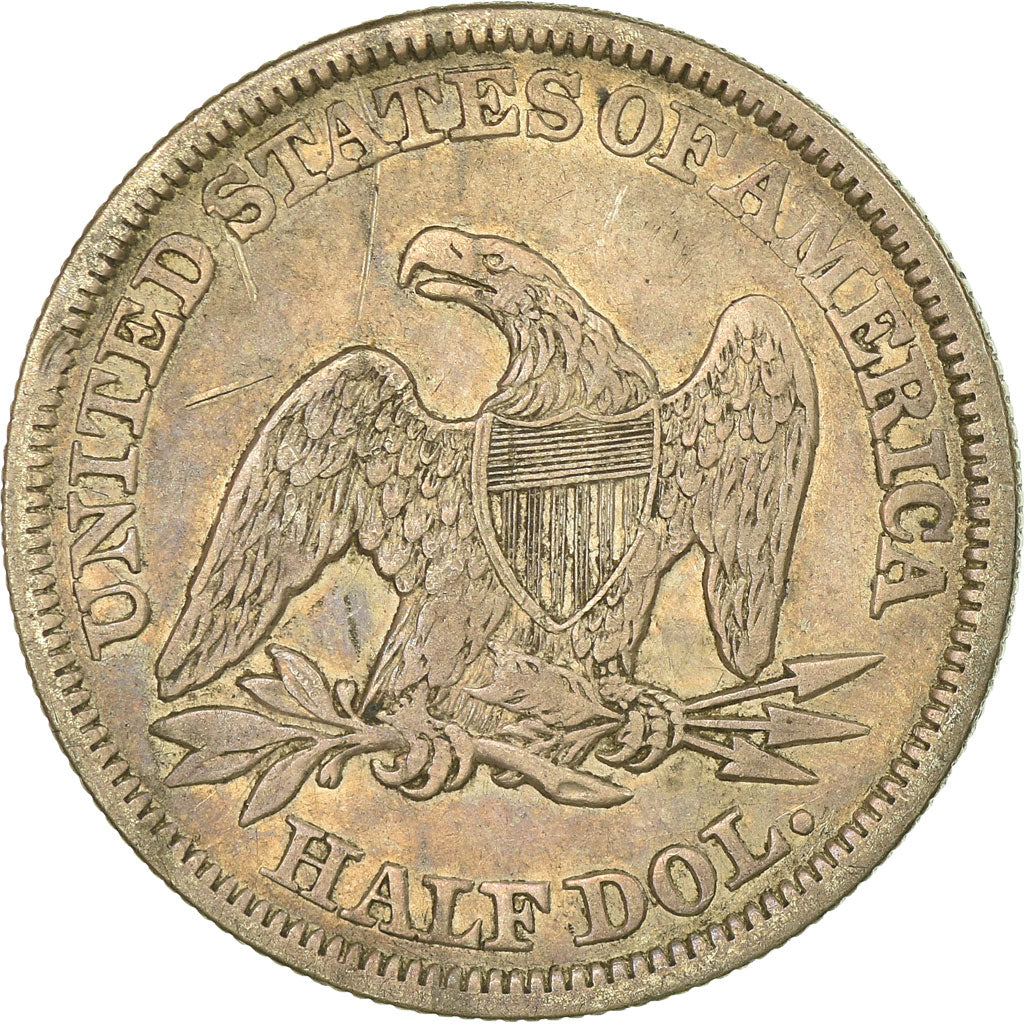 Coin, United States, Seated Liberty Half Dollar, Half Dollar, 1855, U.S. Mint