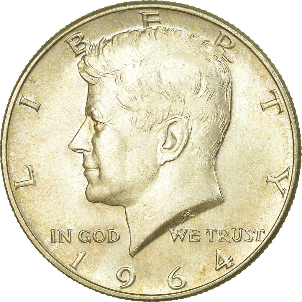 Coin, United States, Kennedy Half Dollar, Half Dollar, 1964, U.S. Mint, Denver