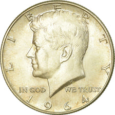 Coin, United States, Kennedy Half Dollar, Half Dollar, 1964, U.S. Mint, Denver
