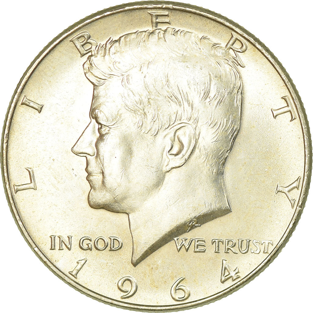 Coin, United States, Kennedy Half Dollar, Half Dollar, 1964, U.S. Mint
