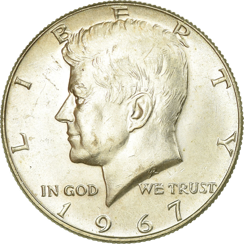 Coin, United States, Kennedy Half Dollar, Half Dollar, 1967, U.S. Mint