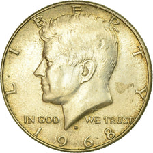 Coin, United States, Kennedy Half Dollar, Half Dollar, 1968, U.S. Mint, Denver