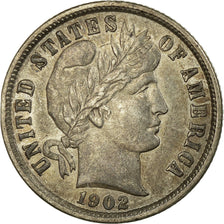 Coin, United States, Barber Dime, Dime, 1902, U.S. Mint, Philadelphia