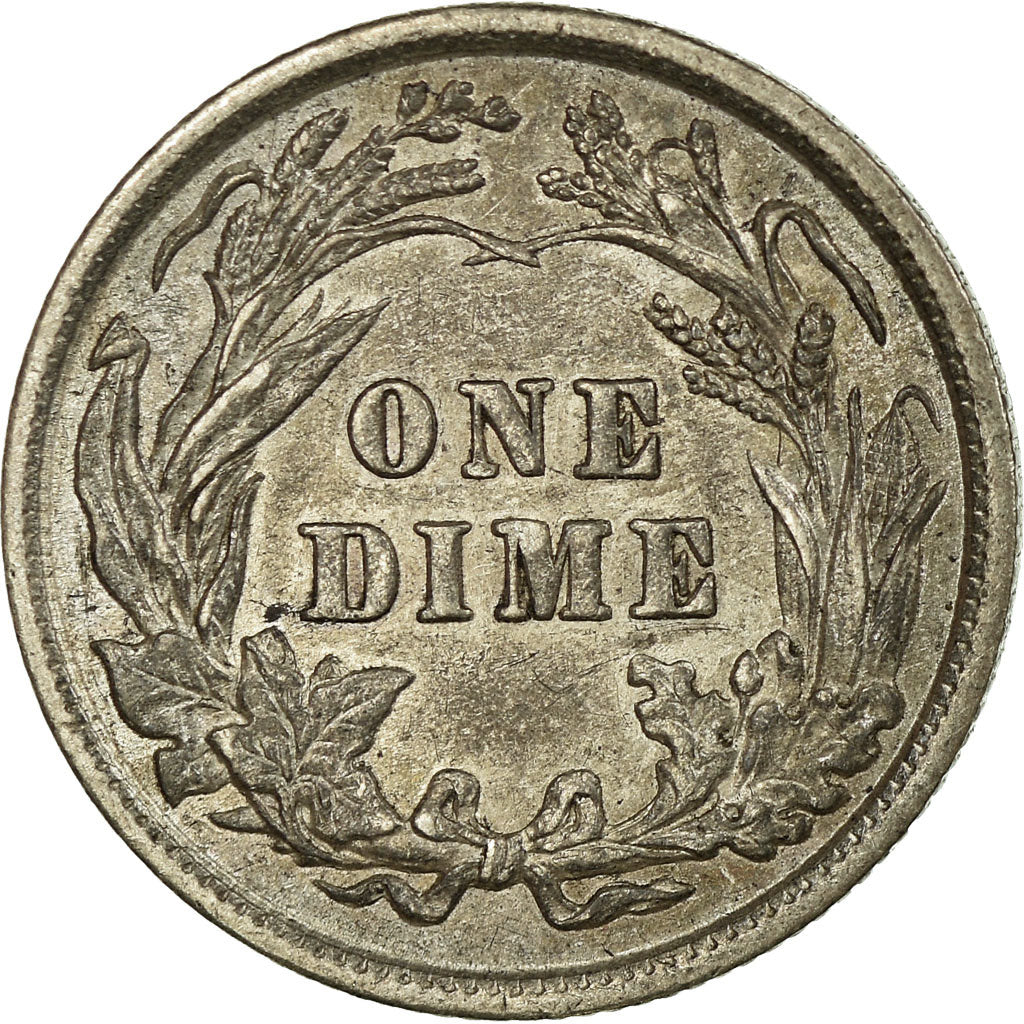 Coin, United States, Barber Dime, Dime, 1902, U.S. Mint, Philadelphia