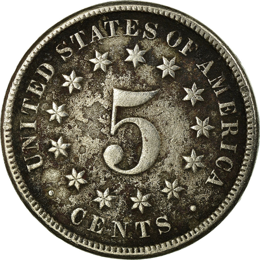 Monnaie, États-Unis, Shield Nickel, 5 Cents, 1869, U.S. Mint, Philadelphie, TB