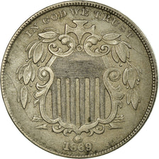 Coin, United States, Liberty Nickel, 5 Cents, 1889, U.S. Mint, Philadelphia