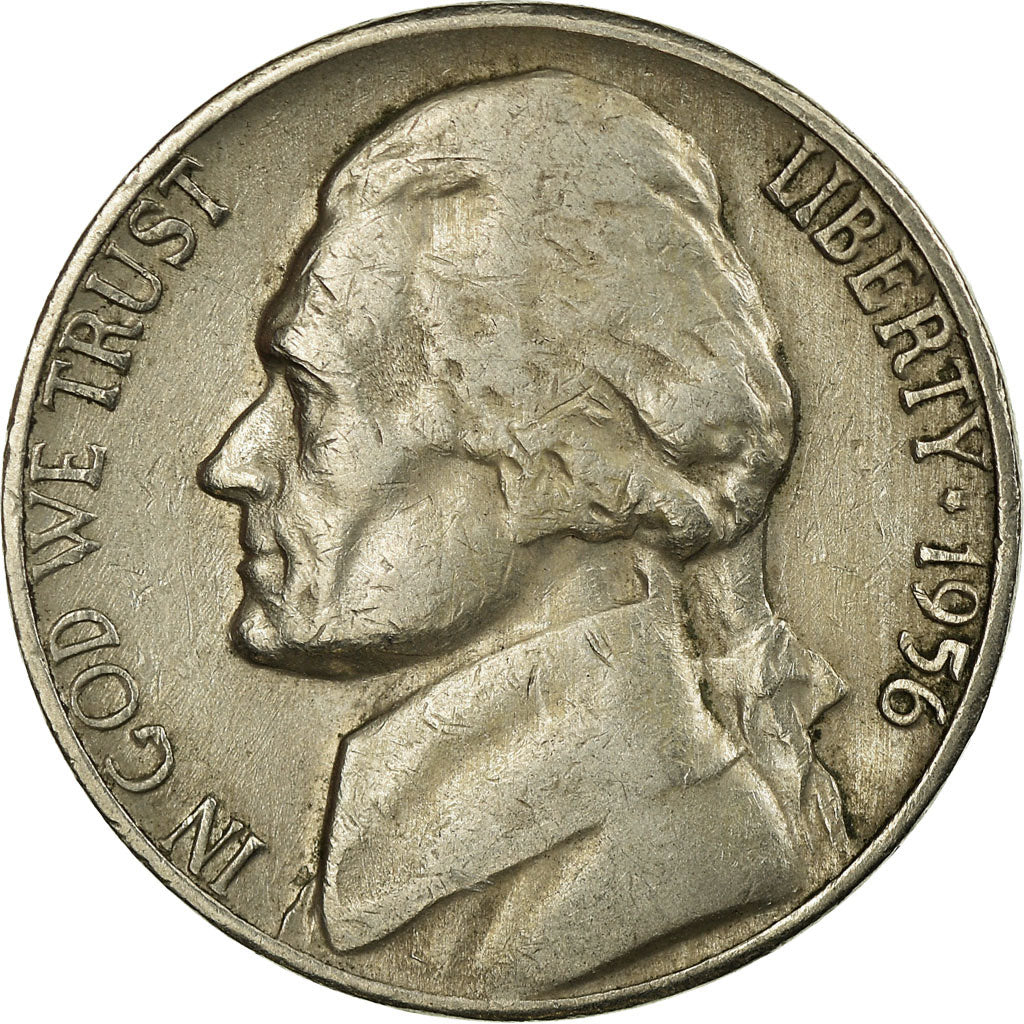 Munten, Verenigde Staten, Jefferson Nickel, 5 Cents, 1956, U.S. Mint, Denver