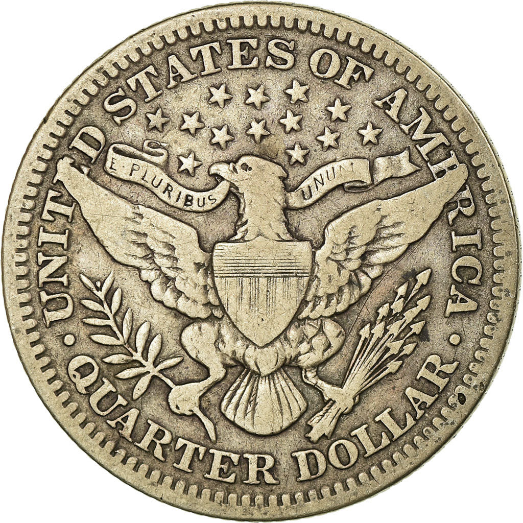 Monnaie, États-Unis, Barber Quarter, Quarter, 1912, U.S. Mint, Philadelphie
