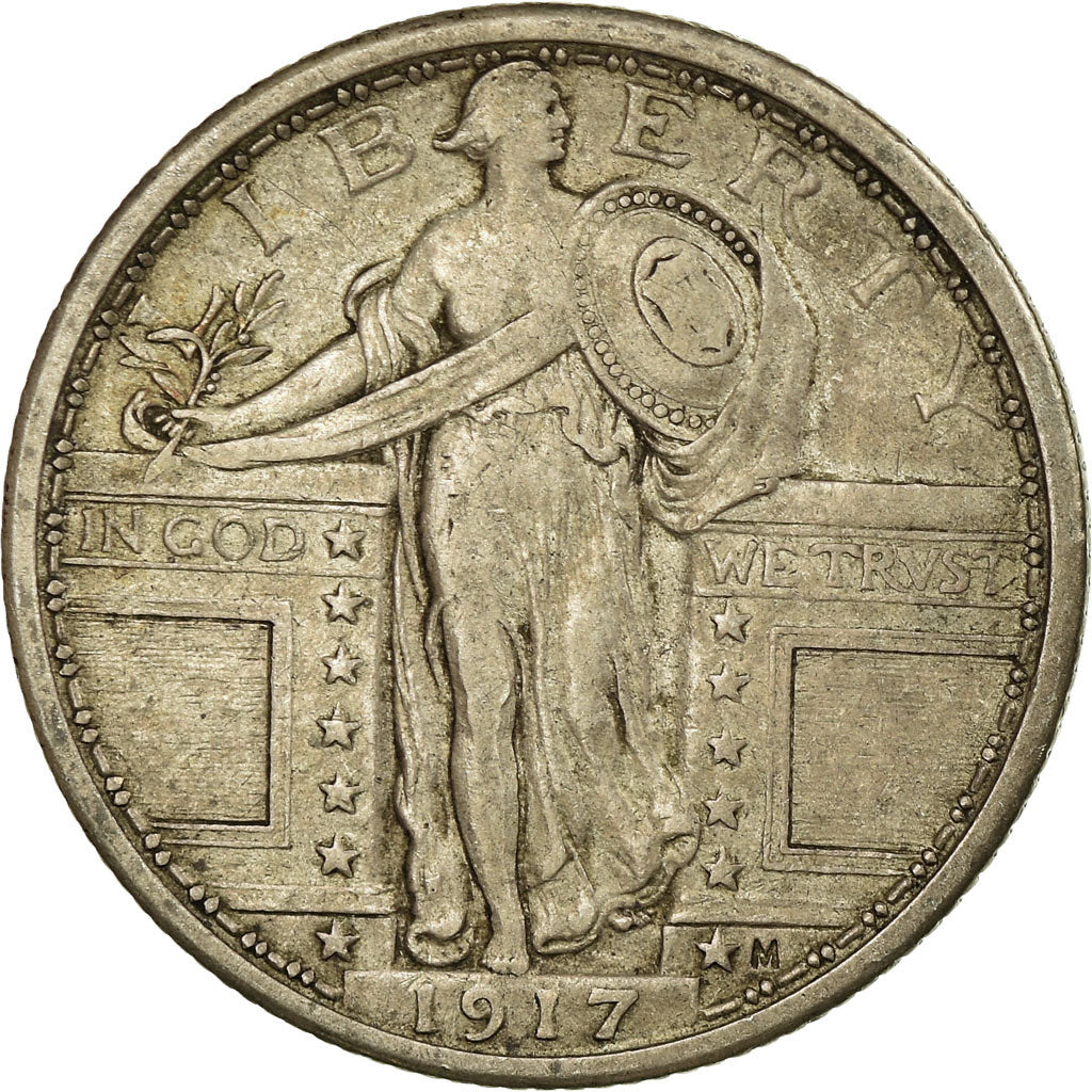 Moneda, Estados Unidos, Standing Liberty Quarter, Quarter, 1917, U.S. Mint