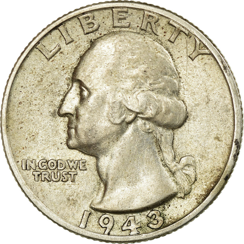 Coin, United States, Washington Quarter, Quarter, 1943, U.S. Mint, Philadelphia