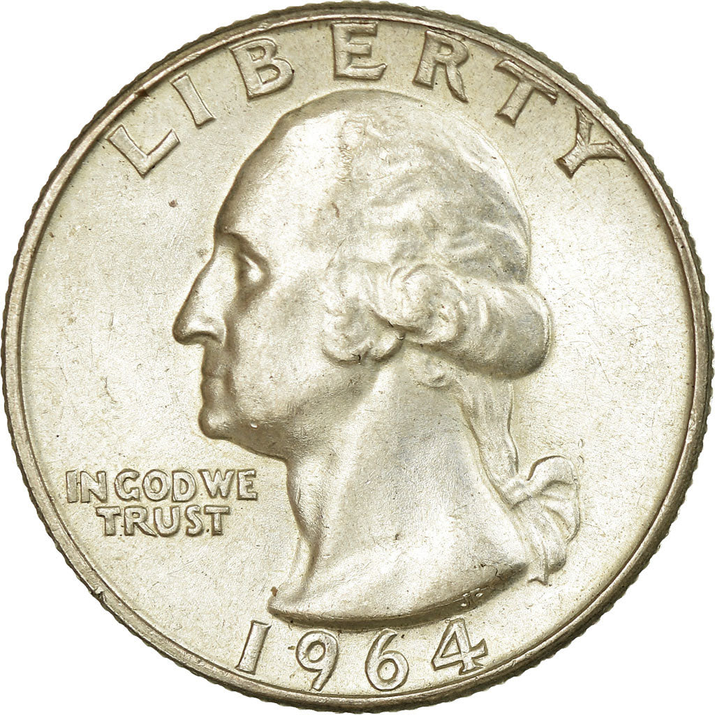 Coin, United States, Washington Quarter, Quarter, 1964, U.S. Mint, Philadelphia