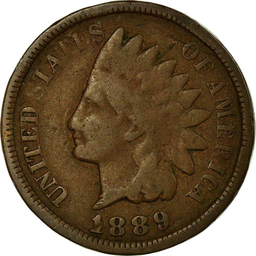 Coin, United States, Indian Head Cent, Cent, 1889, U.S. Mint, Philadelphia