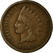 Coin, United States, Indian Head Cent, Cent, 1889, U.S. Mint, Philadelphia