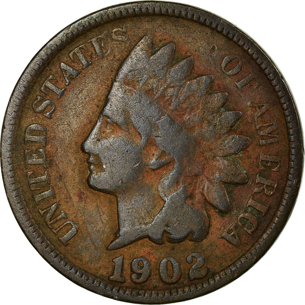 Coin, United States, Indian Head Cent, Cent, 1902, U.S. Mint, Philadelphia