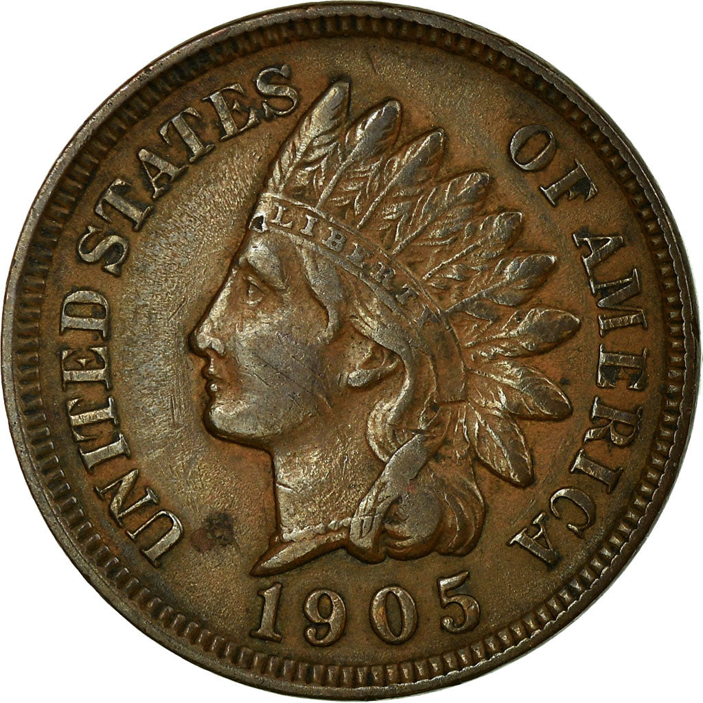 Coin, United States, Indian Head Cent, Cent, 1905, U.S. Mint, Philadelphia