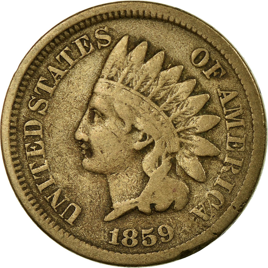 Coin, United States, Indian Head Cent, Cent, 1859, U.S. Mint, Philadelphia