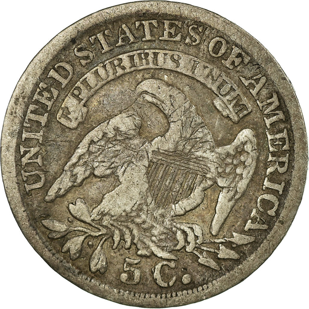 Coin, United States, Liberty Cap Half Dime, Half Dime, 1837, U.S. Mint
