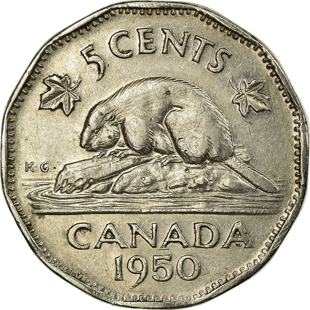 Coin, Canada, George VI, 5 Cents, 1950, Royal Canadian Mint, Ottawa, EF(40-45)