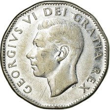 Coin, Canada, George VI, 5 Cents, 1951, Royal Canadian Mint, Ottawa, EF(40-45)