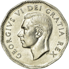 Coin, Canada, George VI, 5 Cents, 1951, Royal Canadian Mint, Ottawa, EF(40-45)