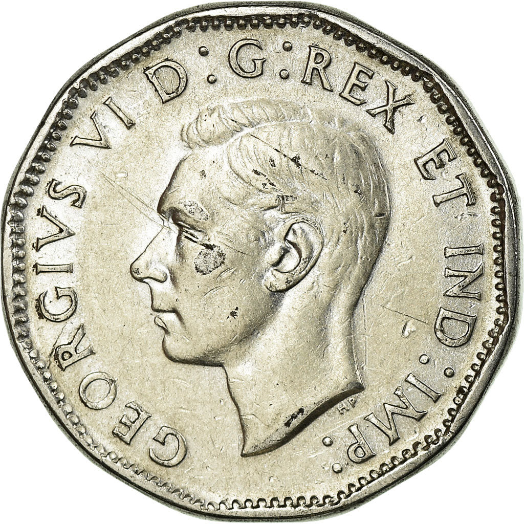 Coin, Canada, George VI, 5 Cents, 1944, Royal Canadian Mint, Ottawa, EF(40-45)