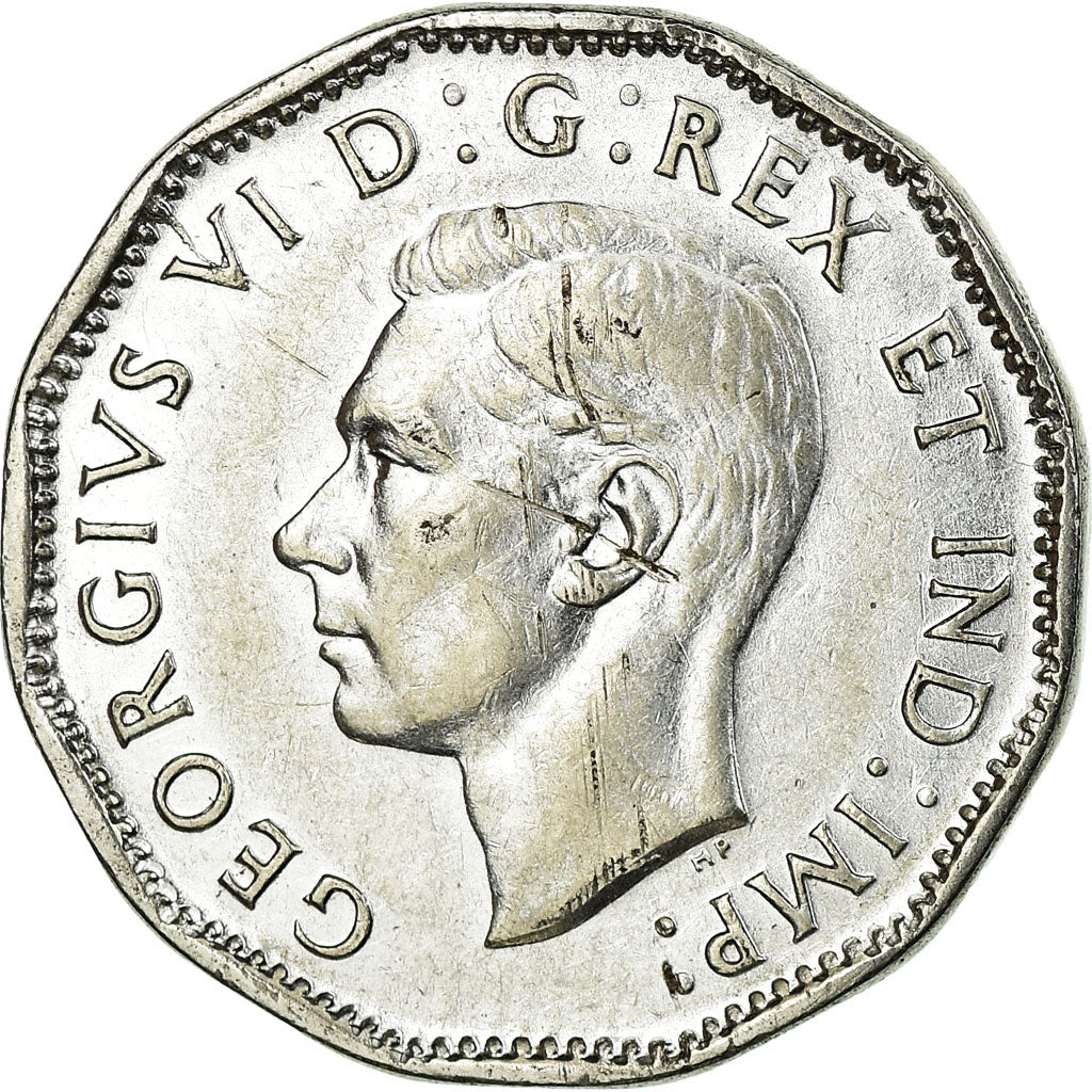 Coin, Canada, George VI, 5 Cents, 1945, Royal Canadian Mint, Ottawa, EF(40-45)