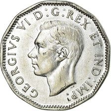 Coin, Canada, George VI, 5 Cents, 1945, Royal Canadian Mint, Ottawa, EF(40-45)