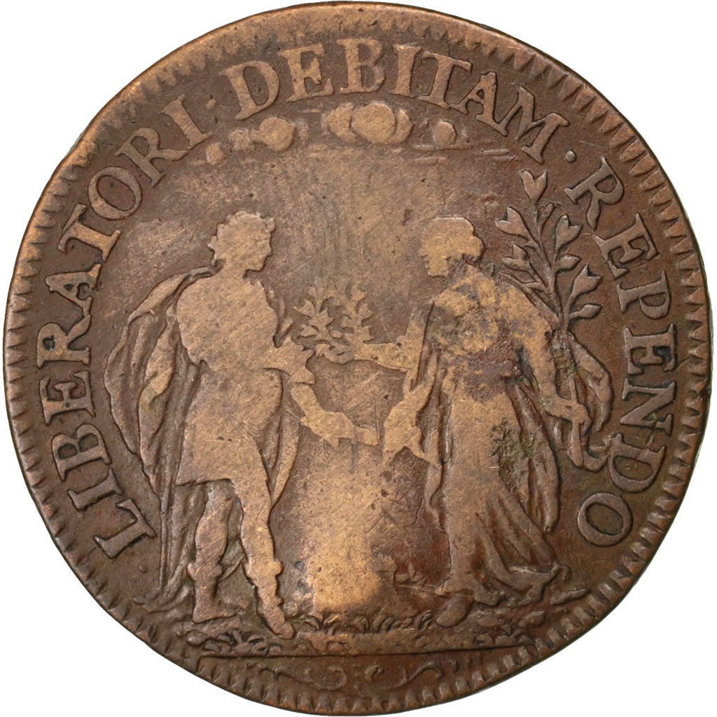 France, Royal, Token, EF(40-45), Copper, 27, Feuardent #6969, 5.70