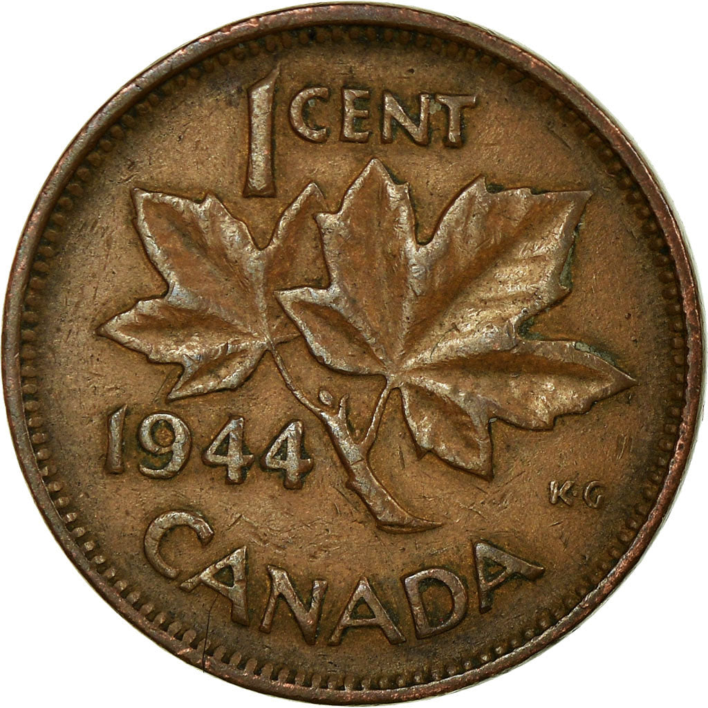 Coin, Canada, George VI, Cent, 1944, Royal Canadian Mint, Ottawa, EF(40-45)