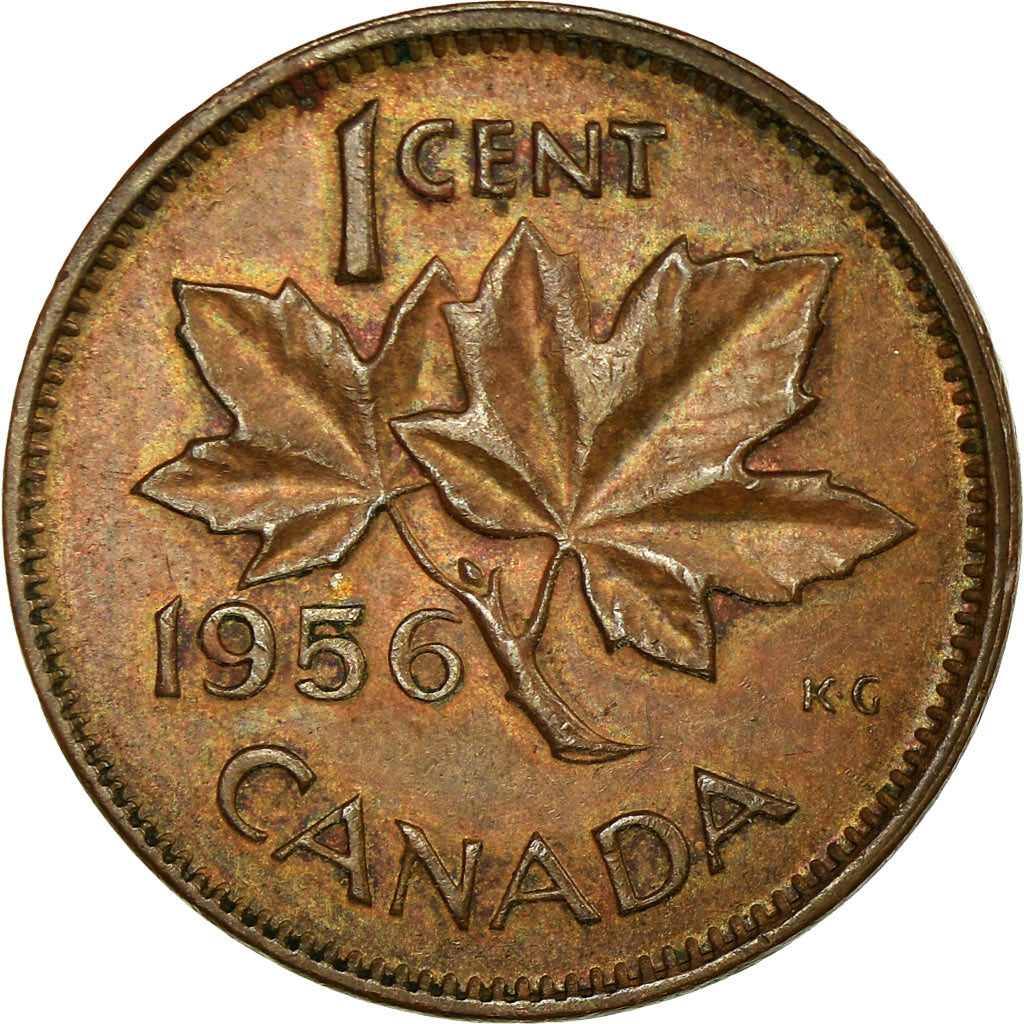 Coin, Canada, Elizabeth II, Cent, 1956, Royal Canadian Mint, Ottawa, VF(30-35)