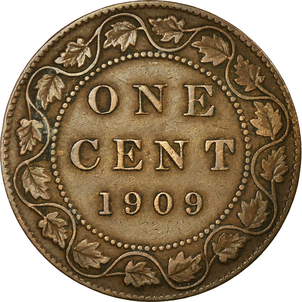Coin, Canada, Edward VII, Cent, 1909, Royal Canadian Mint, Ottawa, EF(40-45)