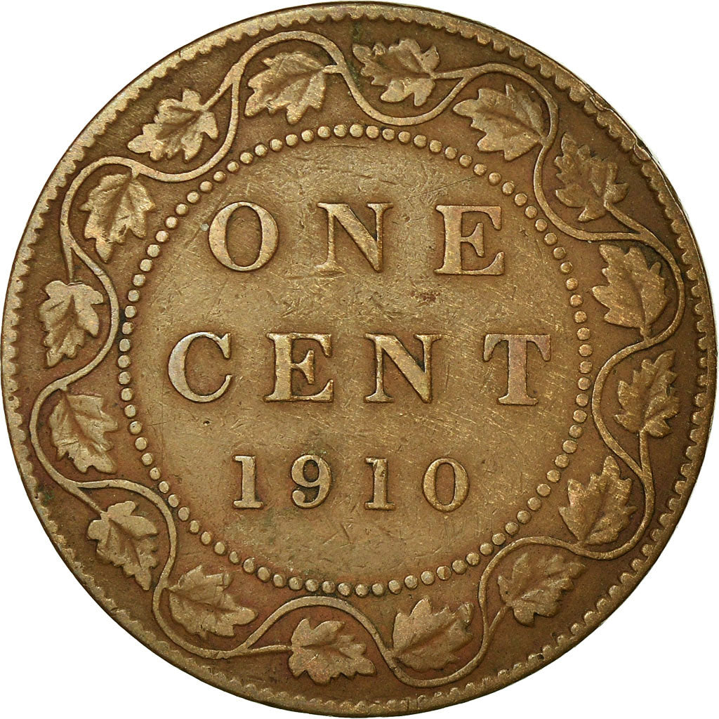Coin, Canada, Edward VII, Cent, 1910, Royal Canadian Mint, Ottawa, EF(40-45)