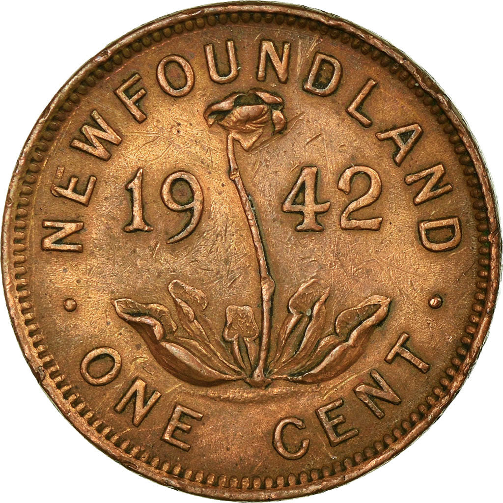 Coin, NEWFOUNDLAND, Small Cent, 1942, Royal Canadian Mint, Ottawa, EF(40-45)