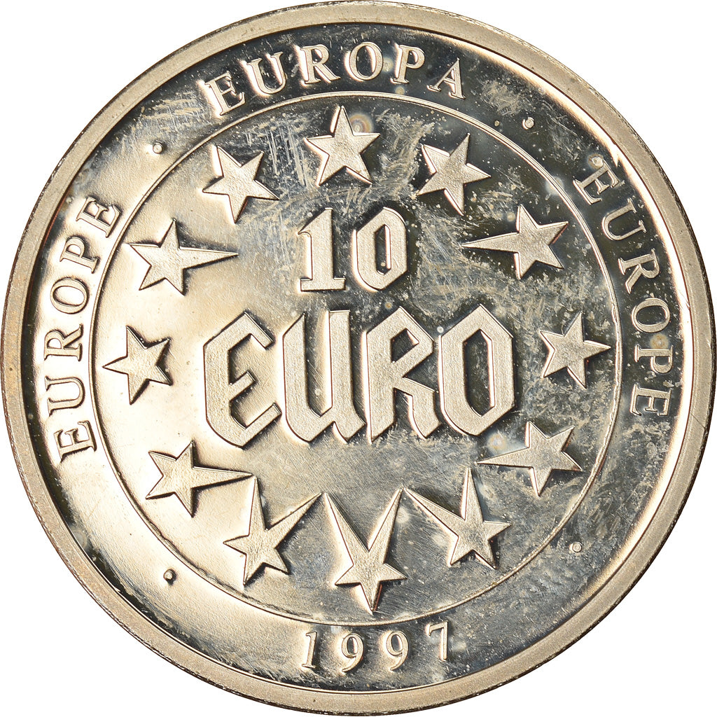 Frankrijk, Medaille, 10 Euro Europa, Politics, Society, War, 1997, UNC-