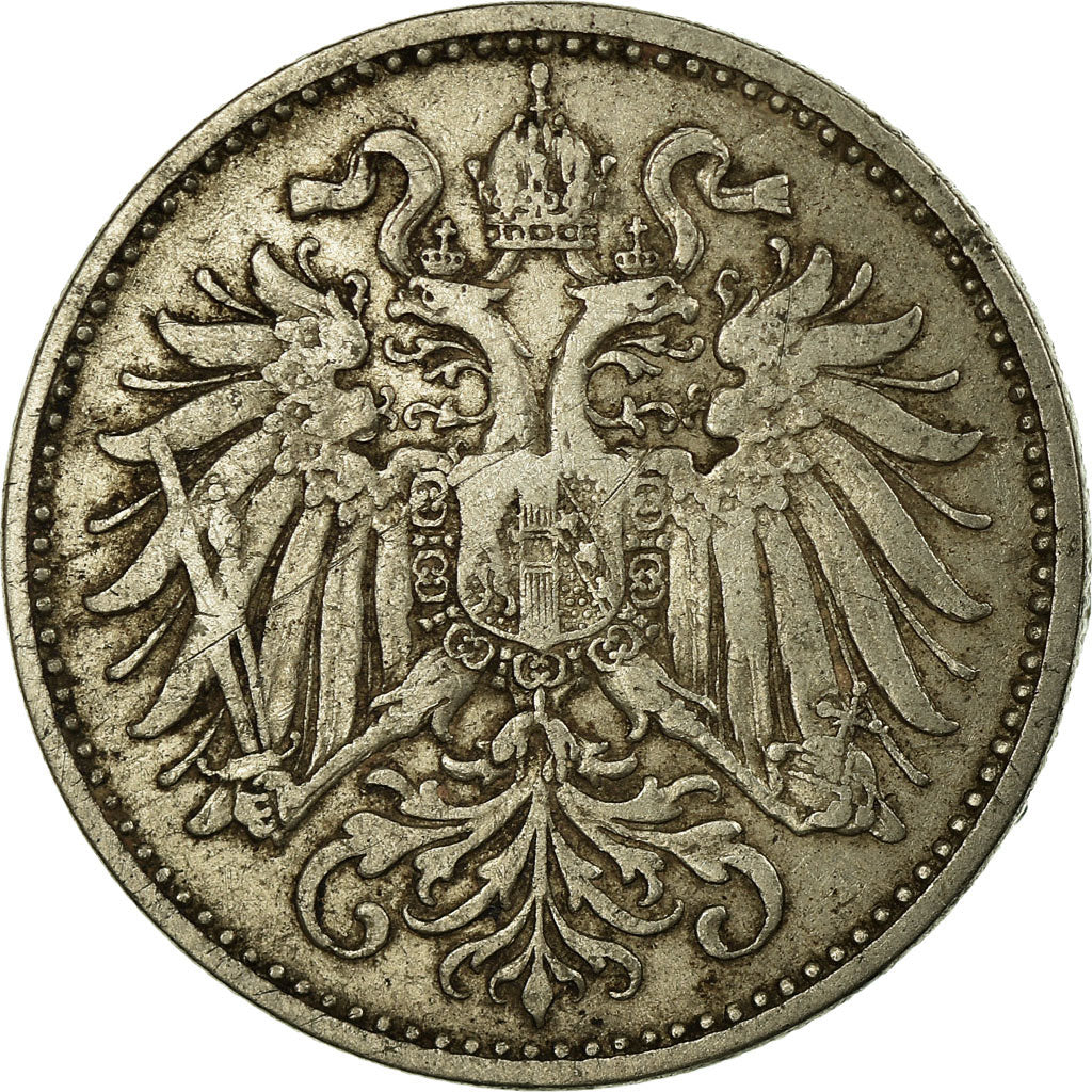 Coin, Austria, Franz Joseph I, 10 Heller, 1894, VF(30-35), Nickel, KM:2802