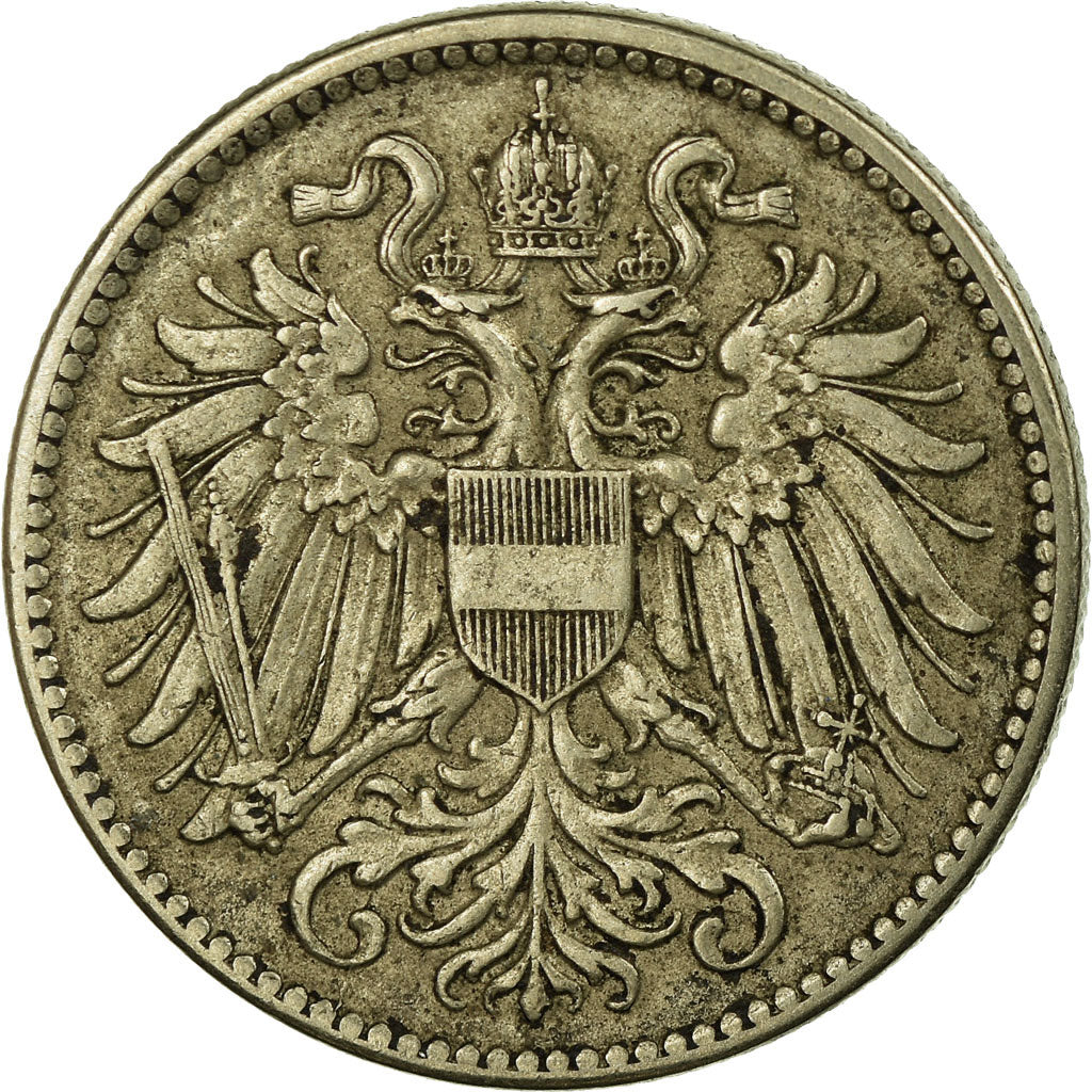 Moneda, Austria, Franz Joseph I, 10 Heller, 1916, BC+, Cobre - níquel - cinc