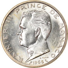 Munten, Monaco, Rainier III, 5 Francs, 1966, UNC, Zilver, KM:141
