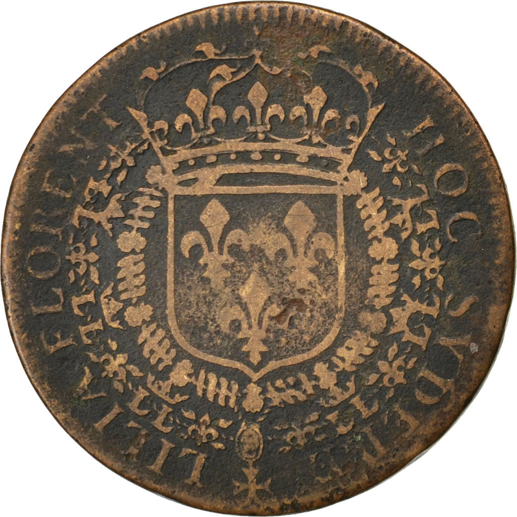France, Royal, Token, VF(20-25), Copper, 28, 6.90