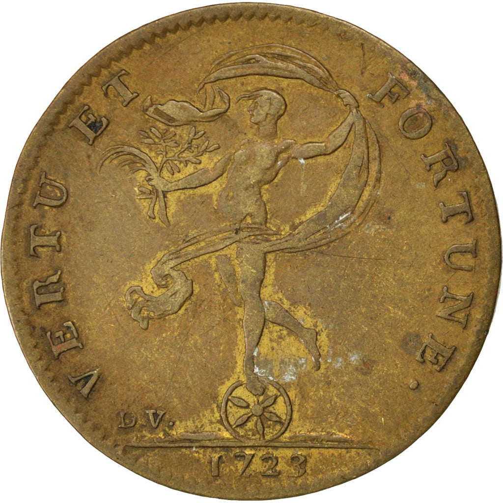 France, Royal, Token, AU(50-53), Brass, 30, Feuardent #7055, 9.50