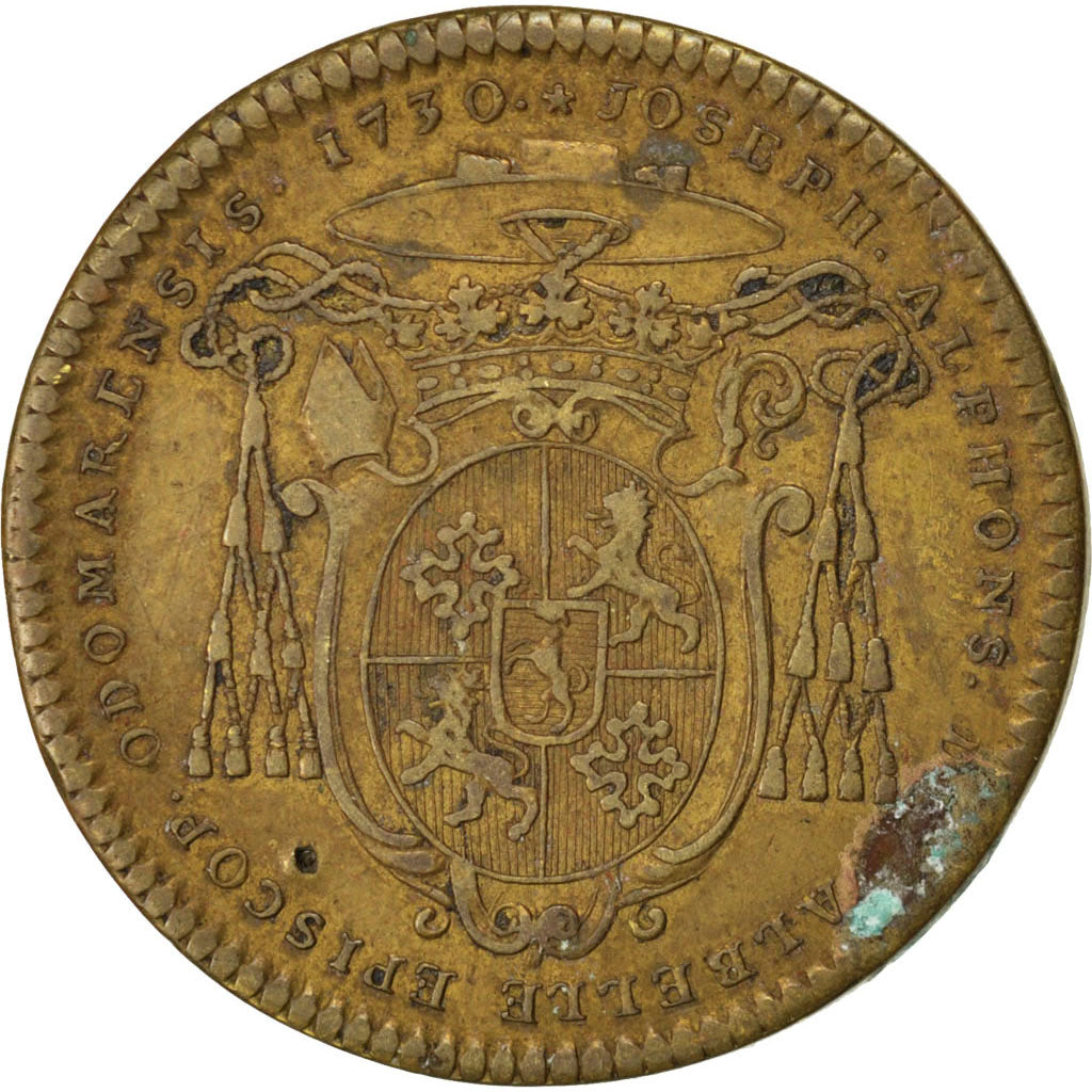 France, Royal, Token, AU(50-53), Brass, 30, Feuardent #7055, 9.50