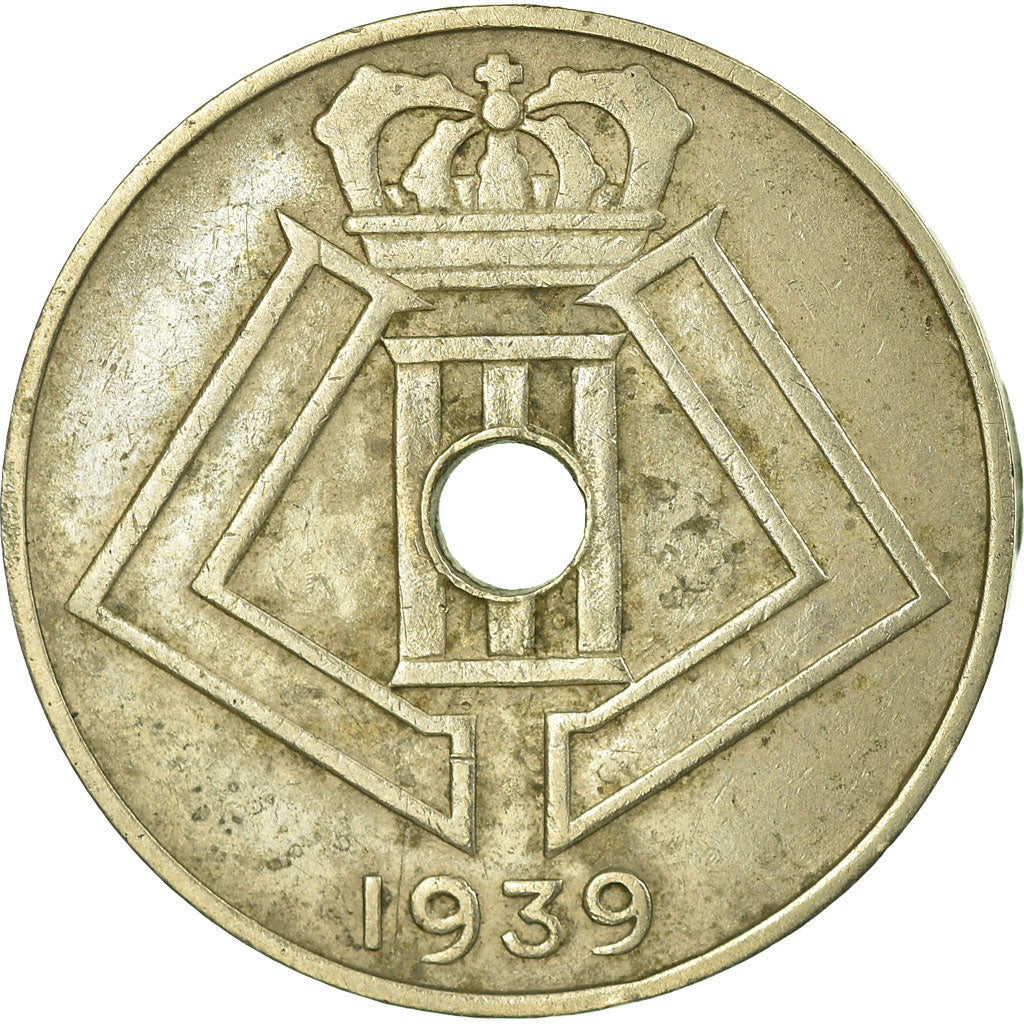 Munten, België, 10 Centimes, 1939, FR+, Nickel-brass, KM:113.1