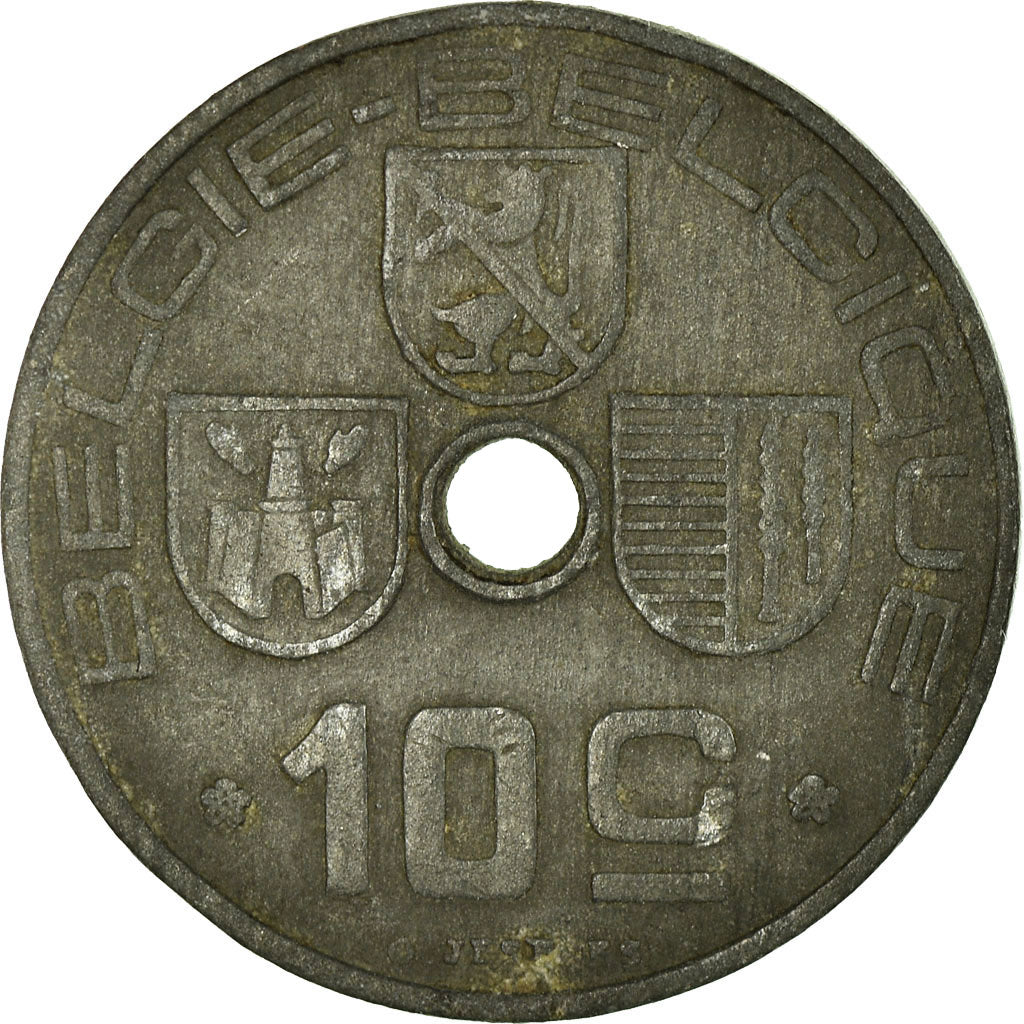 Coin, Belgium, 10 Centimes, 1944, VF(20-25), Zinc, KM:126