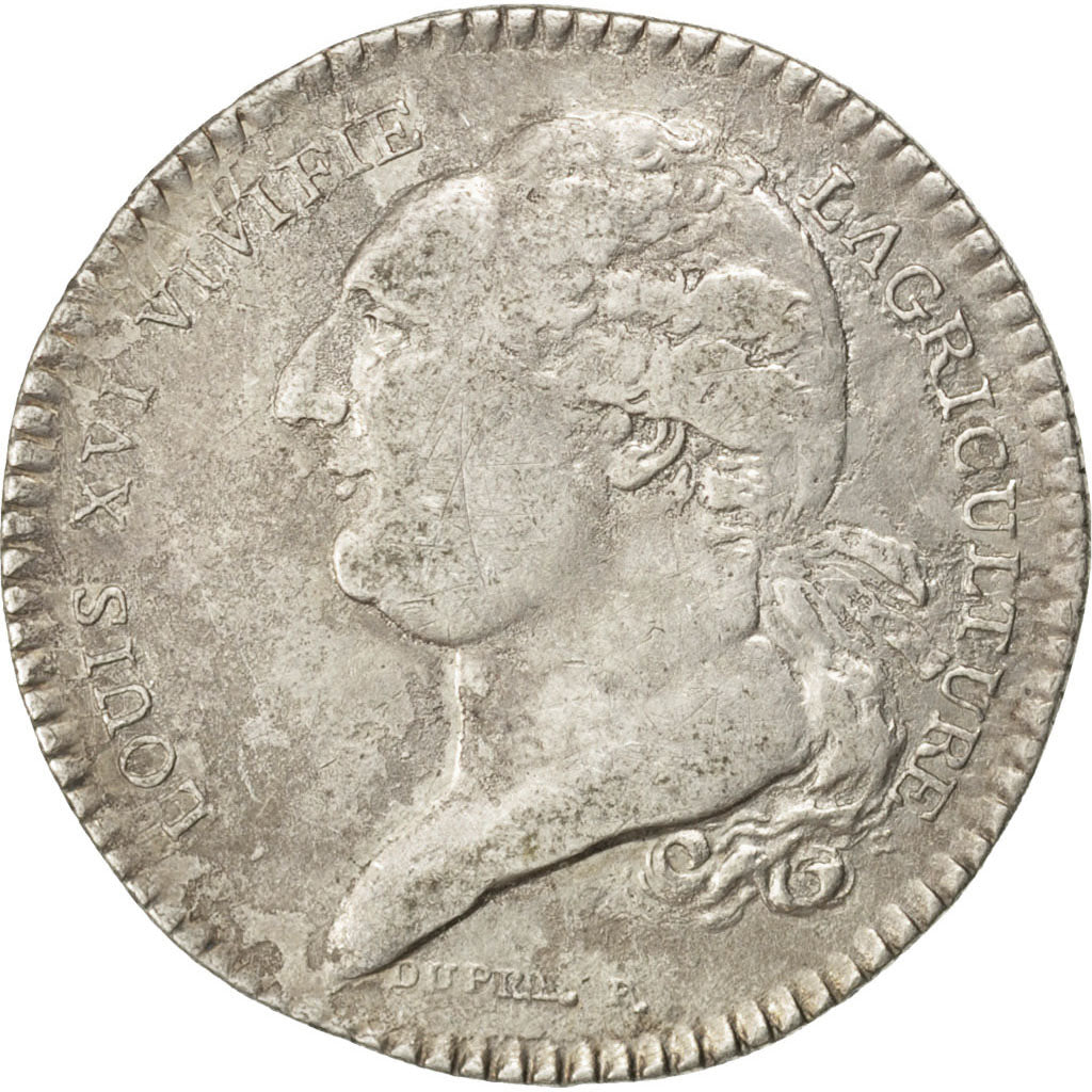 France, Royal, Token, VF(20-25), Silver, 28, 7.30