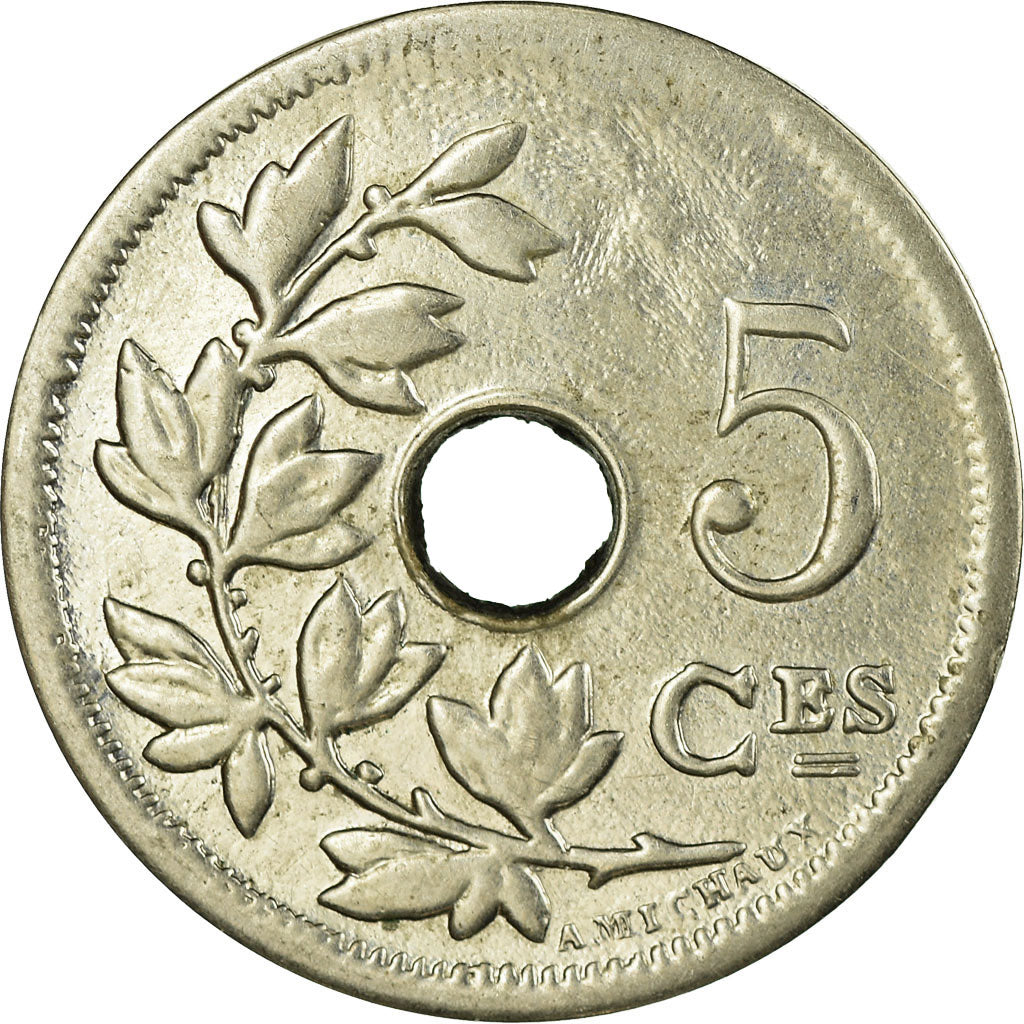 Coin, Belgium, 5 Centimes, 1932, EF(40-45), Nickel-brass, KM:93