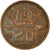 Moneta, Belgia, 20 Centimes, 1959, VF(30-35), Bronze, KM:146