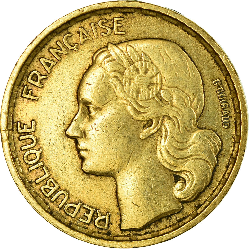 Münze, Frankreich, Guiraud, 10 Francs, 1953, Paris, SS, Aluminum-Bronze